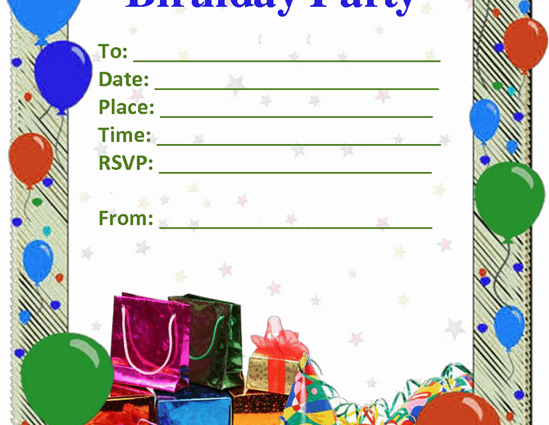 9 Birthday Party Invitation Templates Free Word Designs
