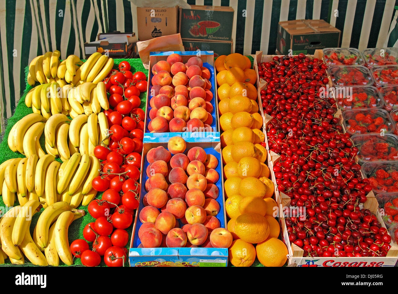A Fresh Fruit Market Stall Stock Photo Alamy