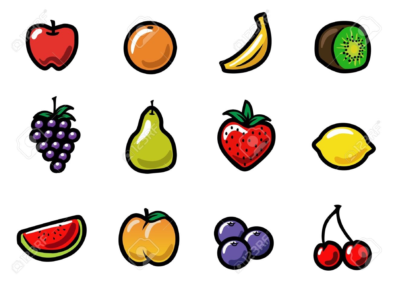 animated pictures of fruits