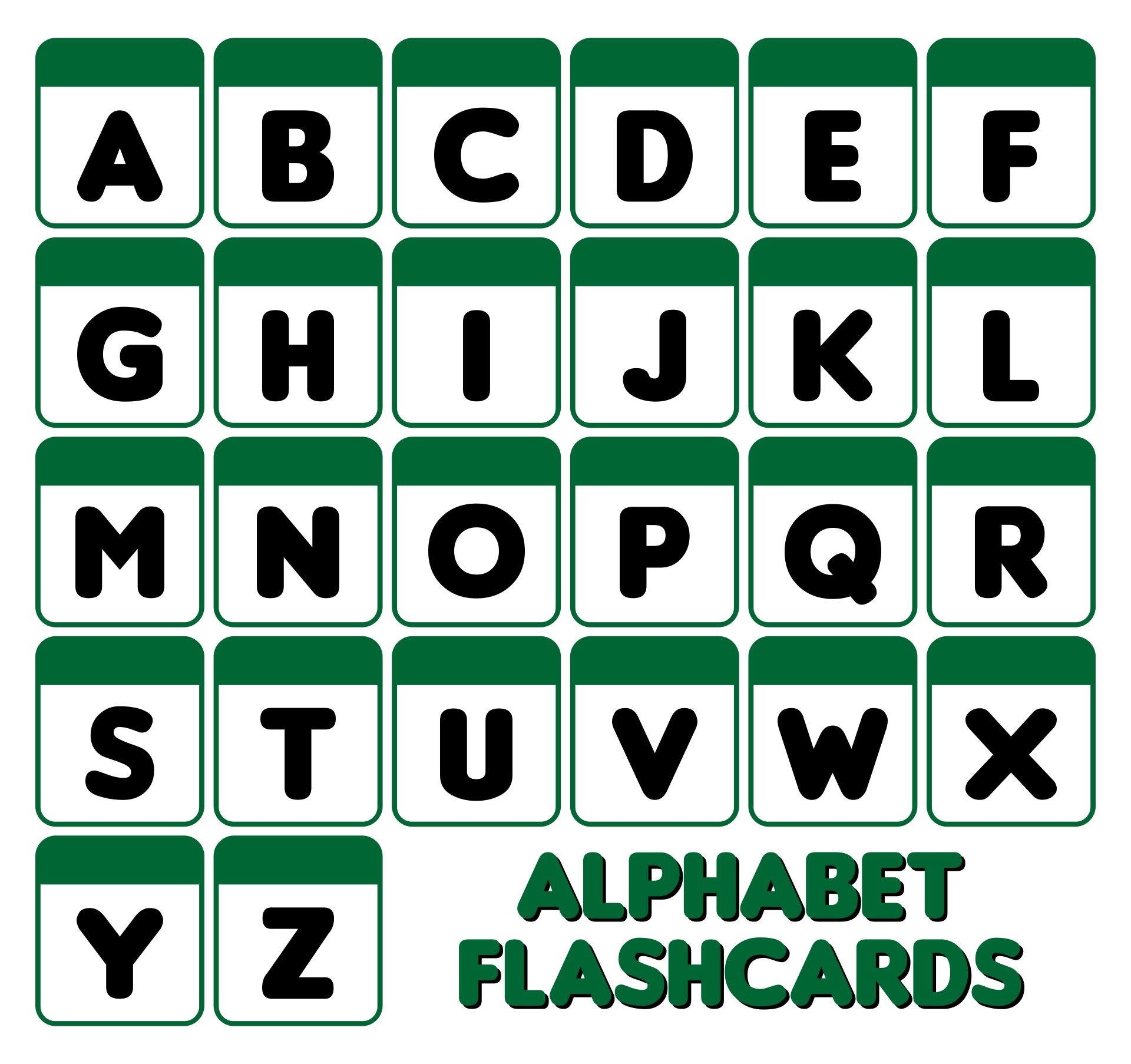 free printable card templates alphabet
