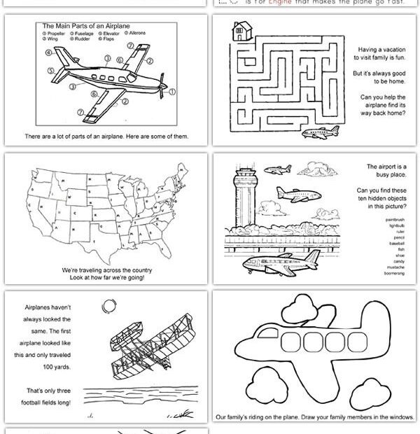 Airplane Activity Book Kids Airplane Activities Kids Travel