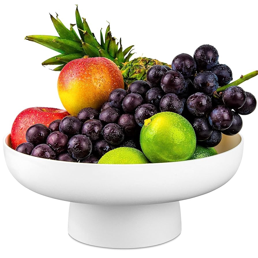 Amazon Awarmbe 10 4 Inch Pedestal Fruit Bowl For Kitchen Counter White Home U0026 Kitchen