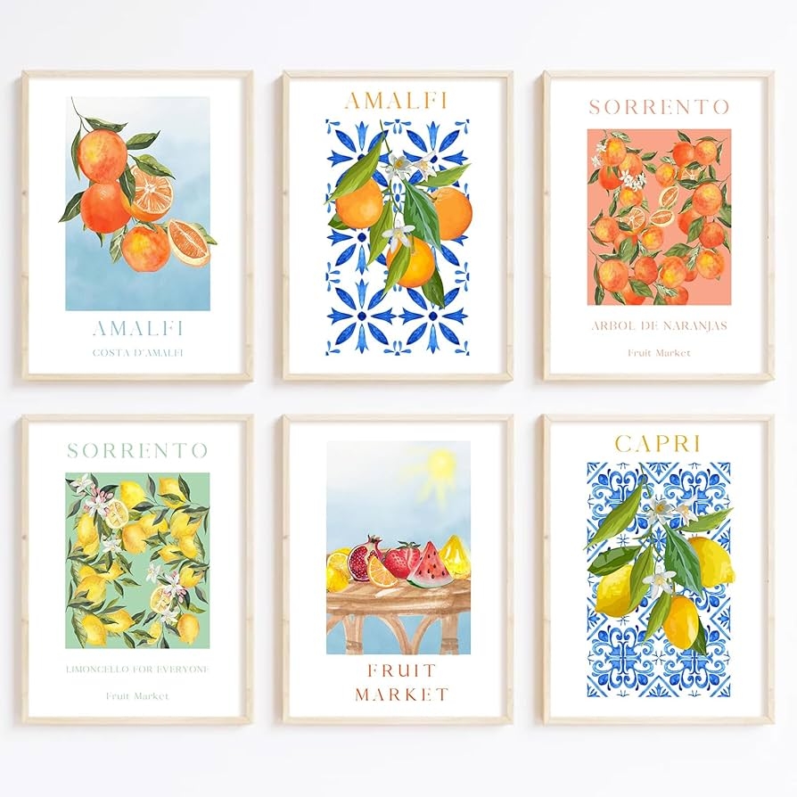 Amazon Fruit Wall Art Kitchen Artwork Wall Decor Fruit Market 