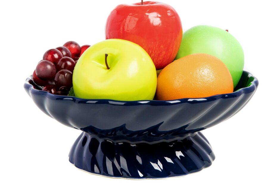 Amazon Nattol 9 5 Inch Ceramic Fruits Bowl Decorative Serving Plate Centerpiece Fruits Tray Or Fruit Basket For Kitchen Counters Farmhouses Dining Table Blue Home U0026 Kitchen