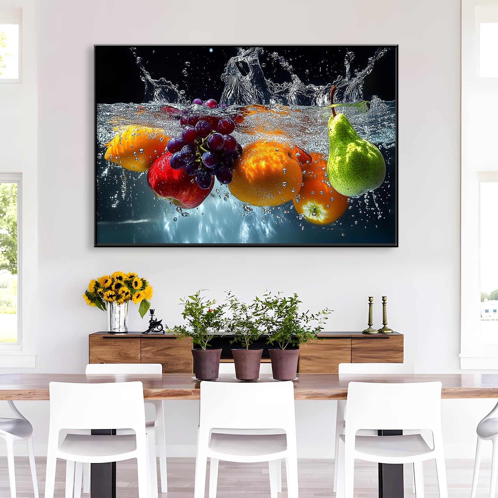 framed fruit pictures for kitchen