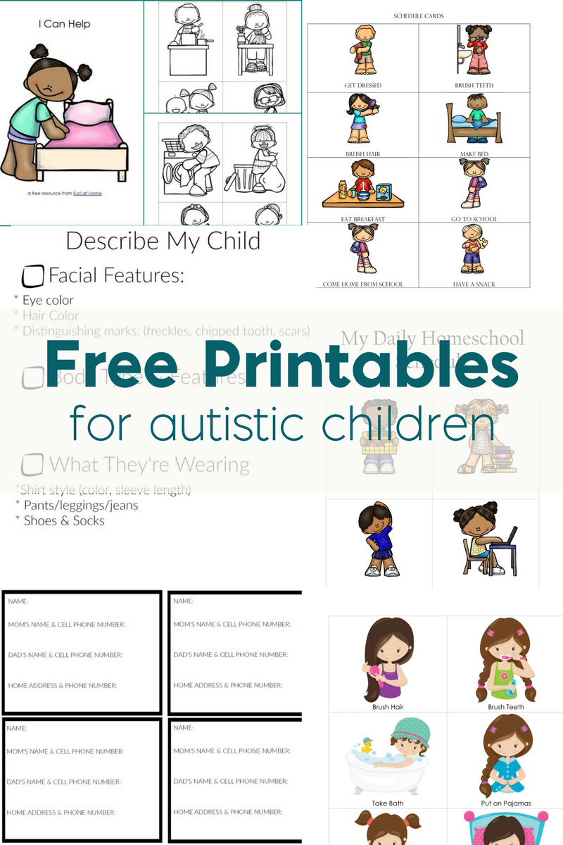 Autism Printable Activities