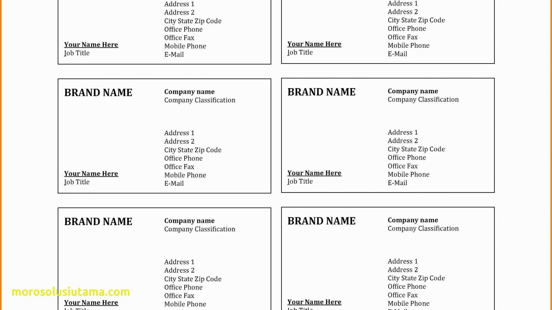 Avery Business Card Template Front And Back Cards Design Templates
