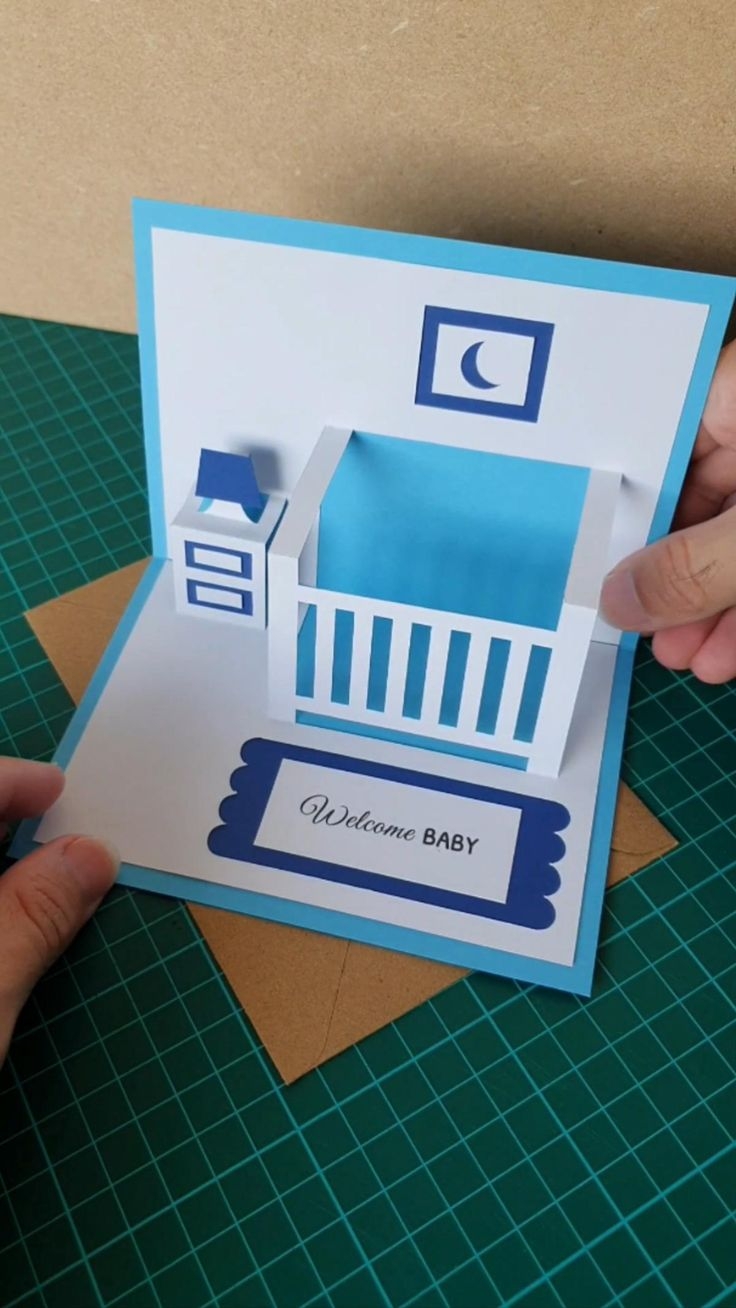 Baby Room Printable Pop Up Card Design DIY Presentation Idea 2 In 