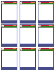 Baseball Card Templates Free Blank Printable Customize