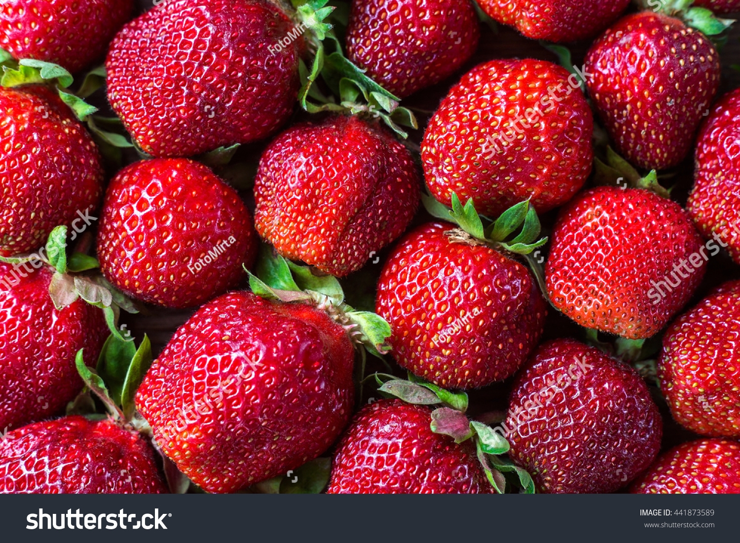 Beautiful Fresh Juicy Strawberries Real Fruits Stock Photo 