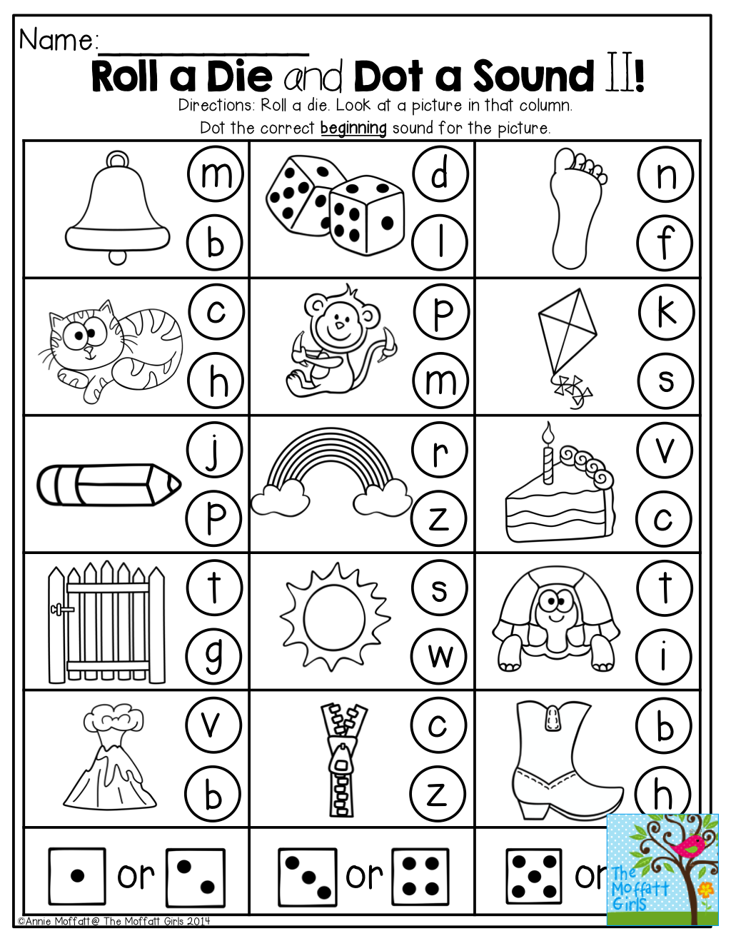 Beginning Sounds Printables