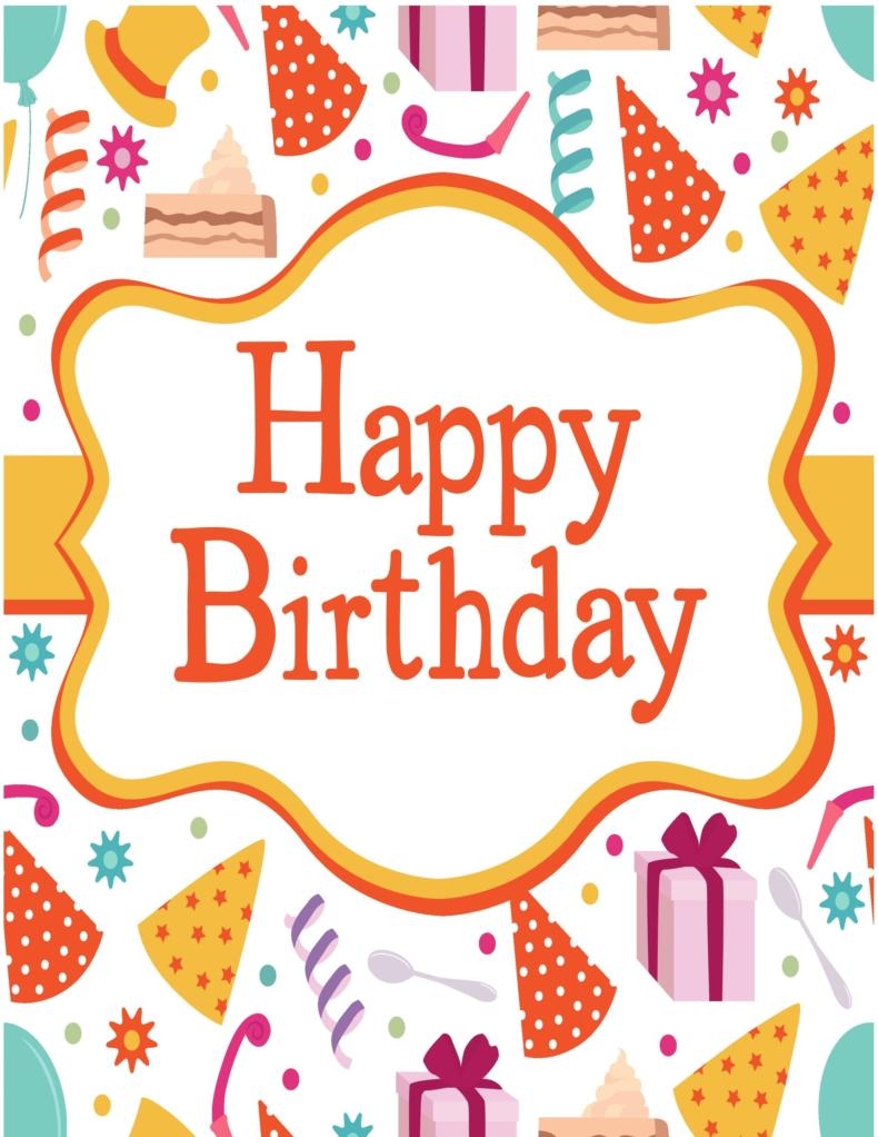 Birthday Card Printable Template Free