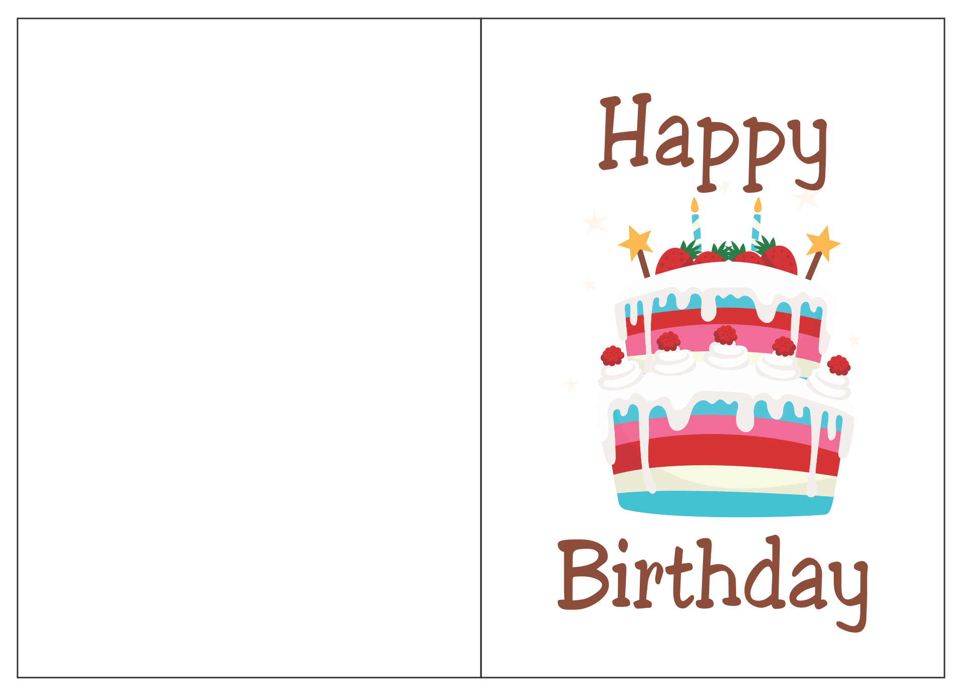 Birthday Cards To Color 12 Free PDF Printables Printablee