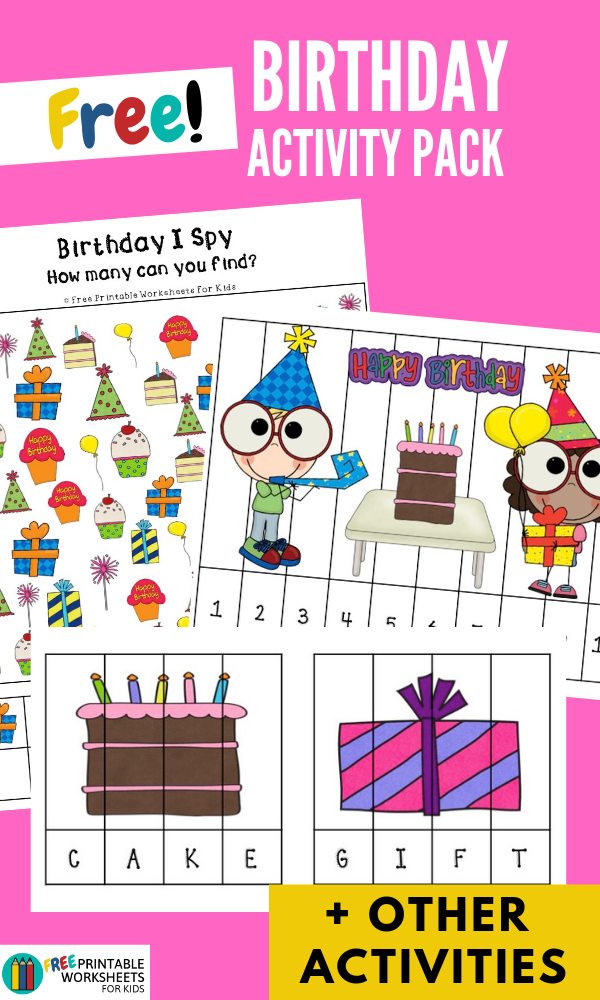 Birthday Printable Activities
