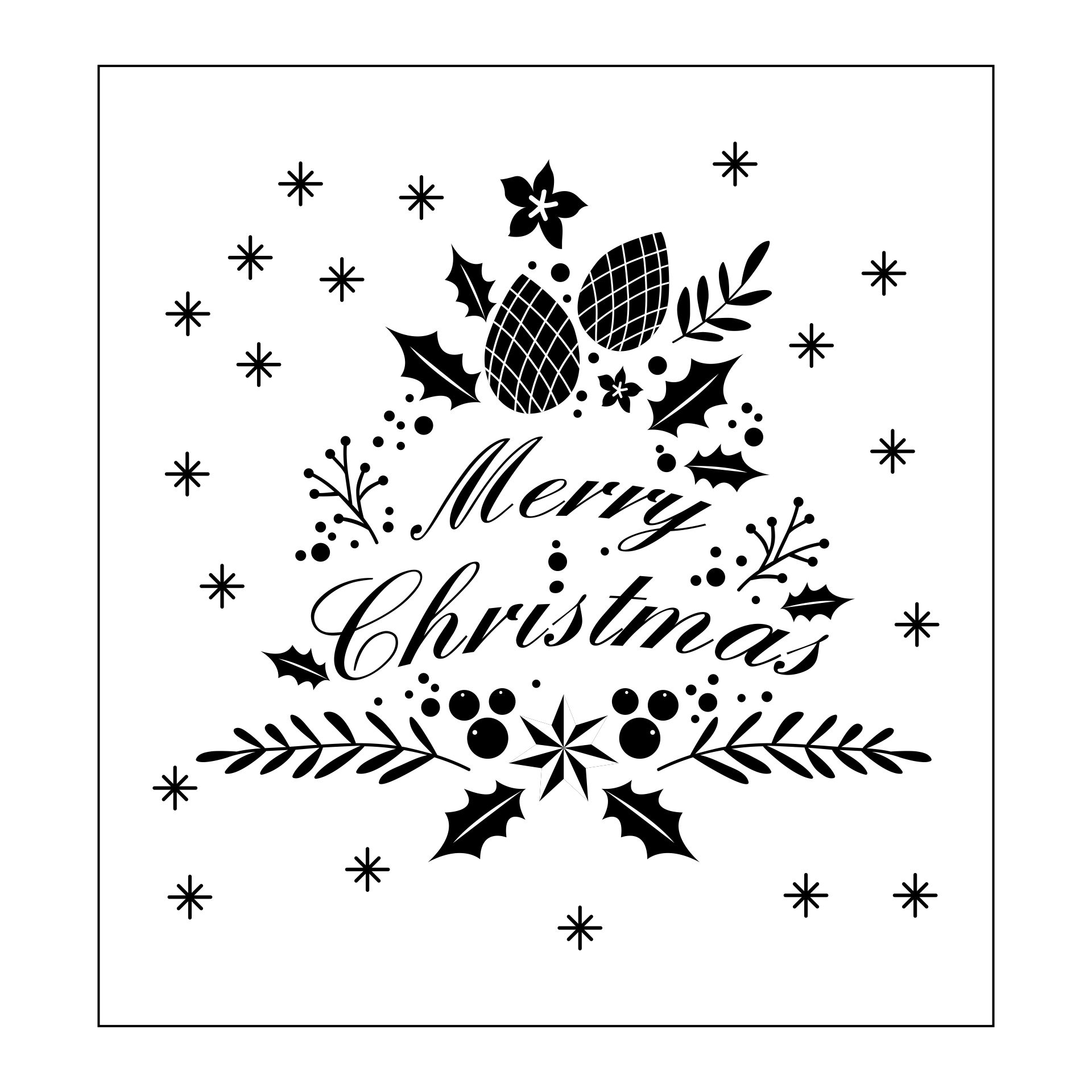 black and white christmas card templates printable