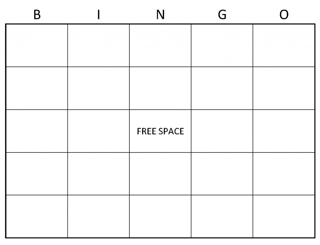 Blank Bingo Cards Template