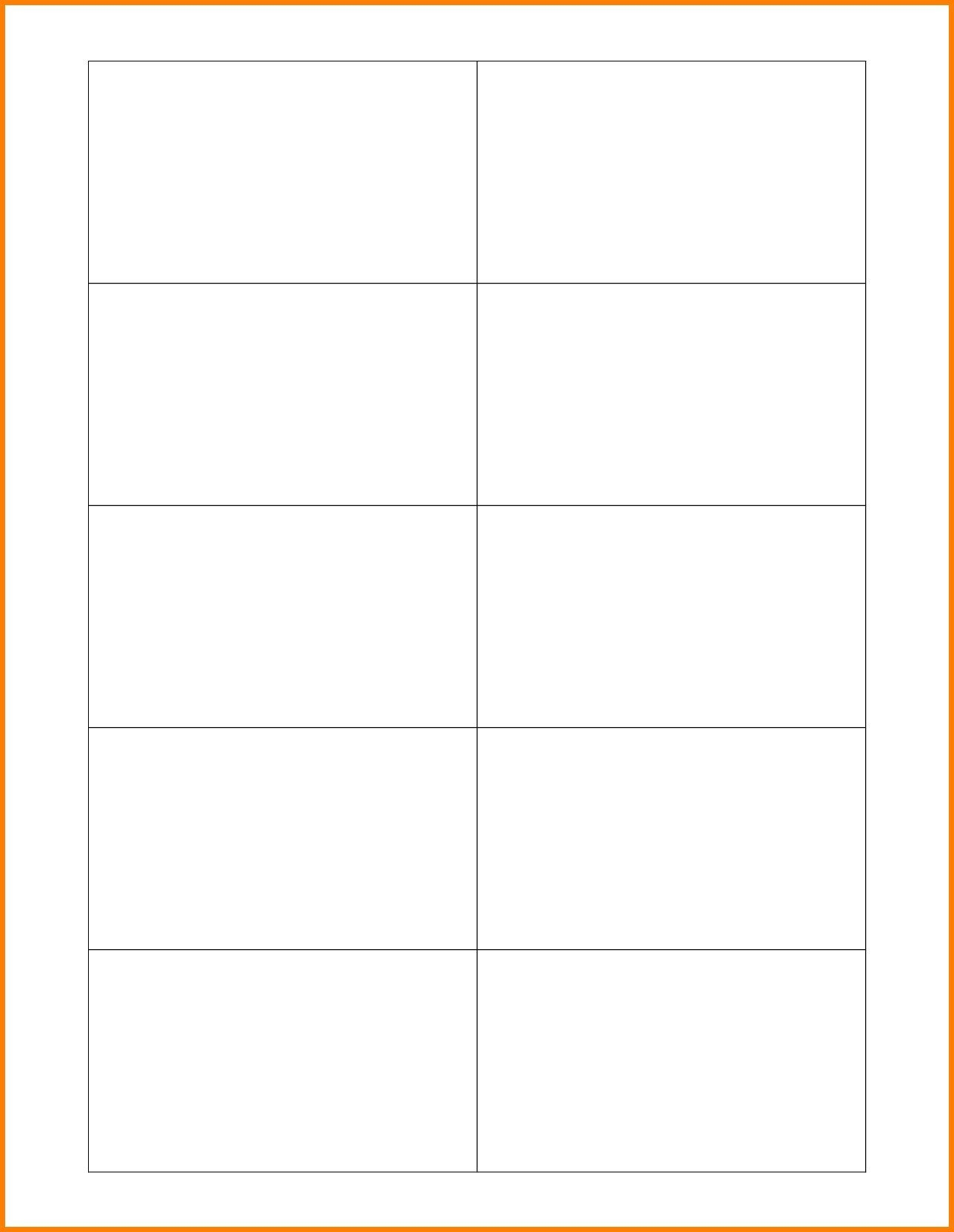 Blank Business Cards Printable