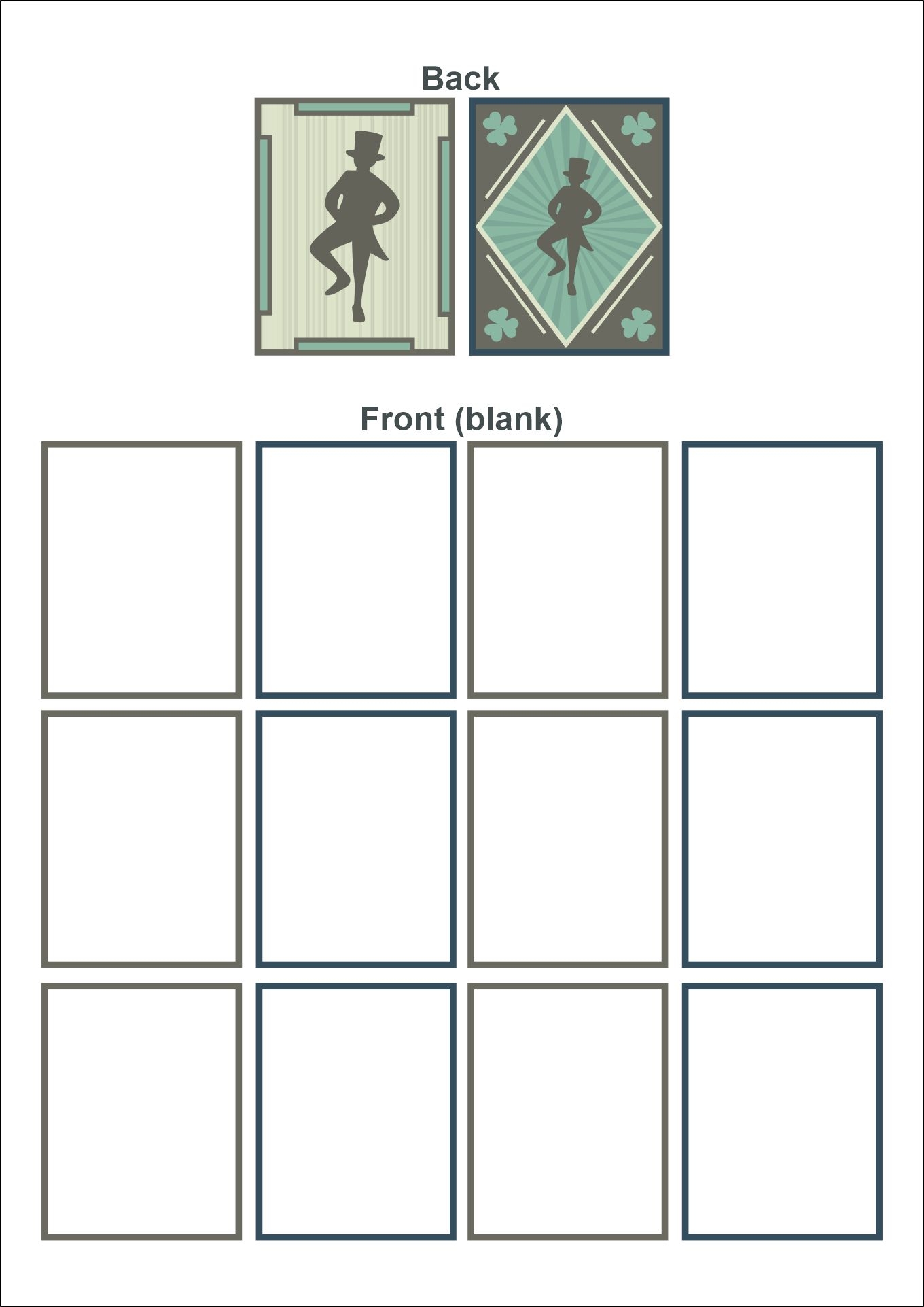 Blank Playing Card Template For Word 10 Free PDF Printables Printablee