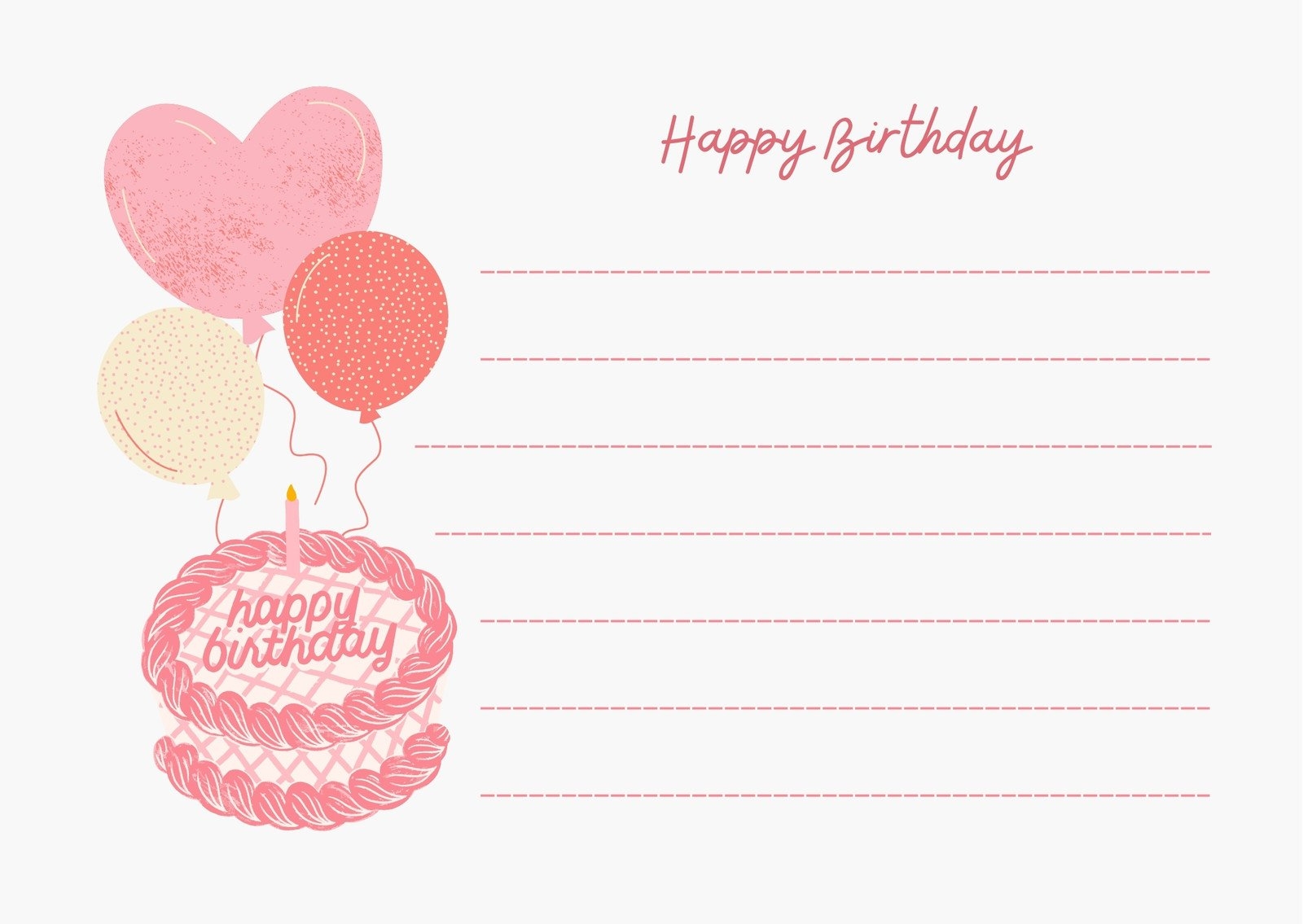 free printable blank birthday card template for word