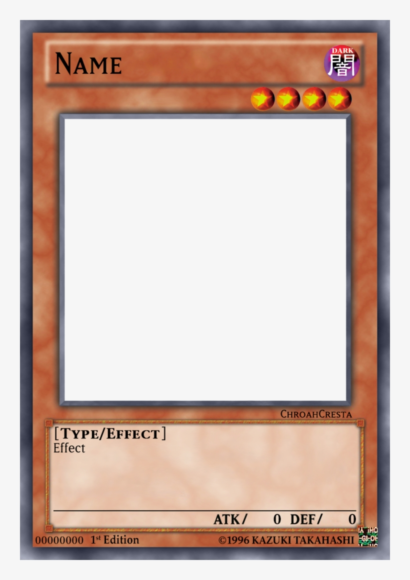 Blank Yugioh Card Template
