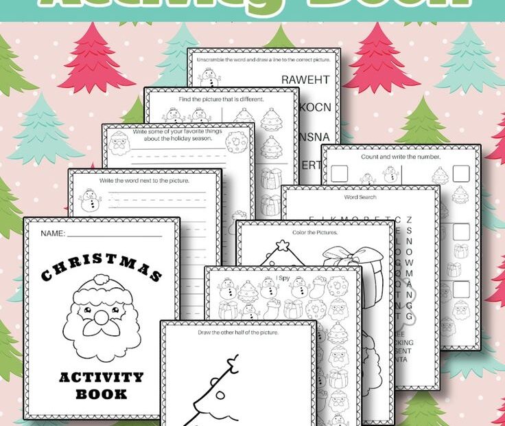 Booklet Christmas Activity Book Printable Printable Word Searches