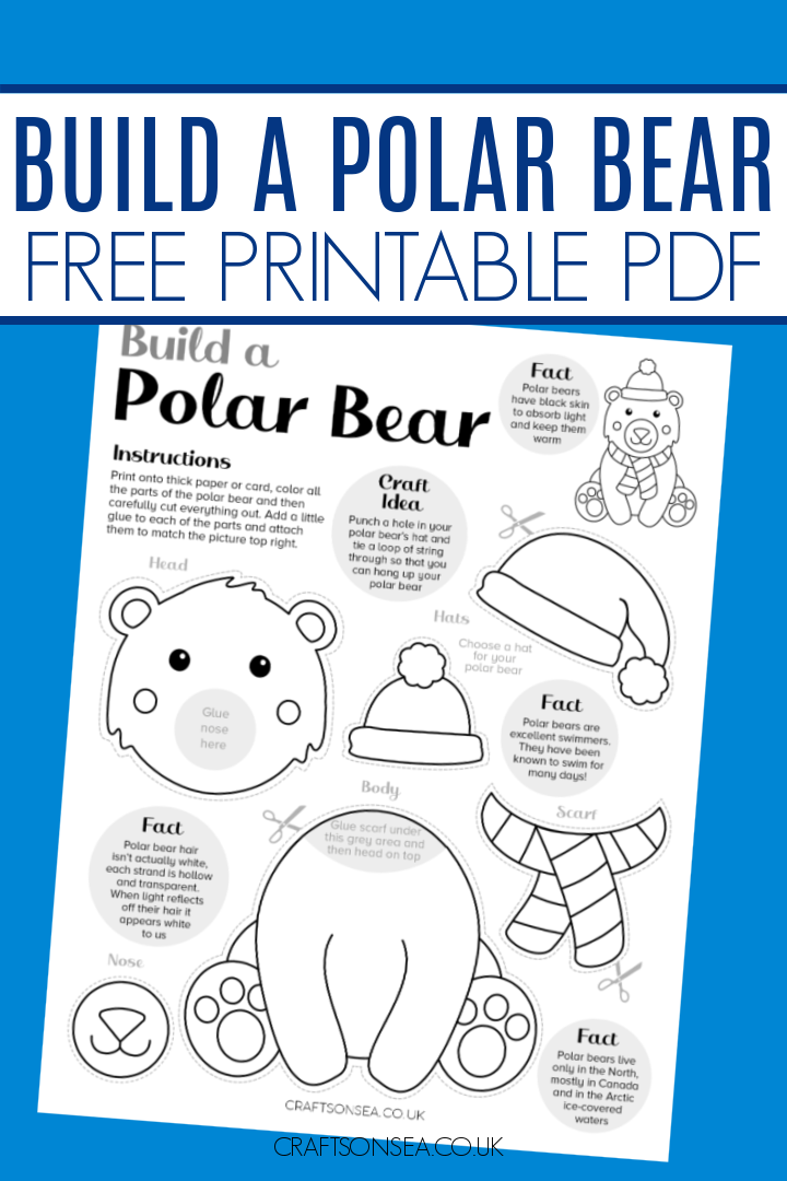 Build A Polar Bear Craft FREE Printable Crafts On Sea Polar Bear 
