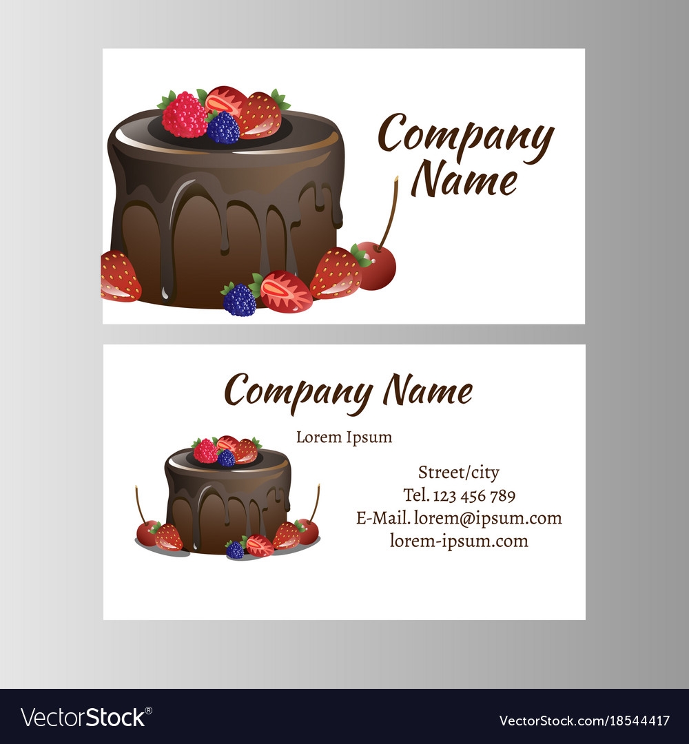 Cake Business Cards Templates Free KAESG BLOG
