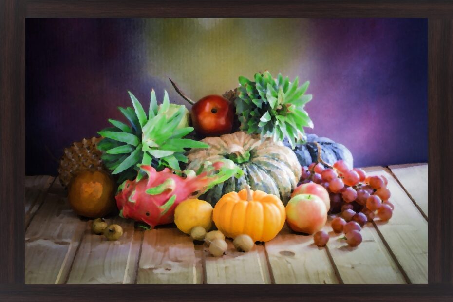 Canvas Fruit Frame For Dining Room All Home Living
