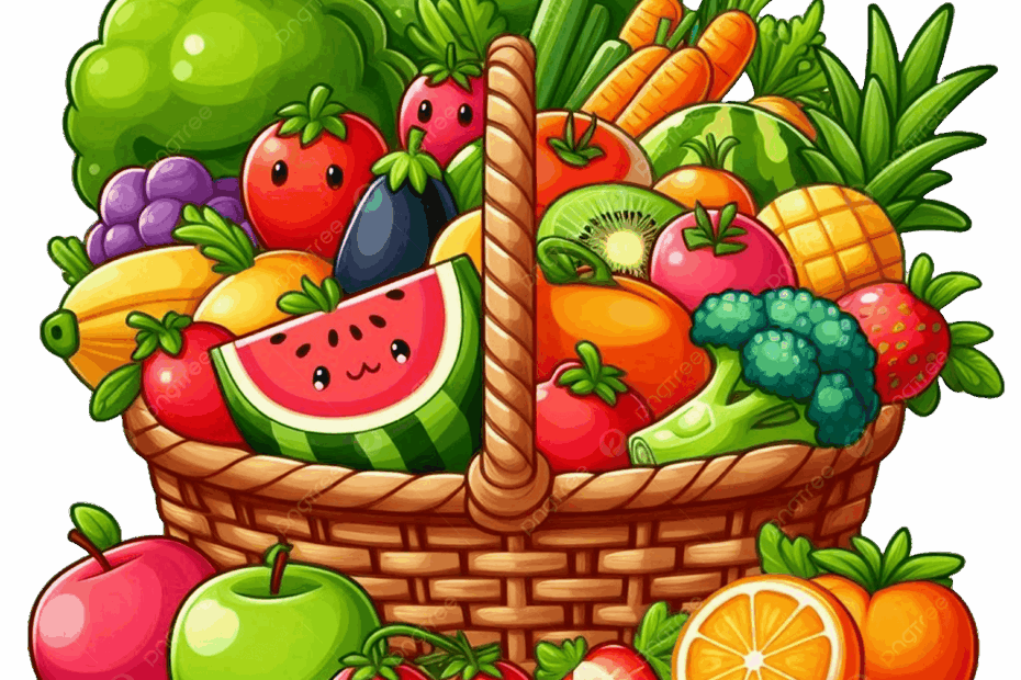 Cartoon Fruits And Vegetables PNG Transparent Images Free Download