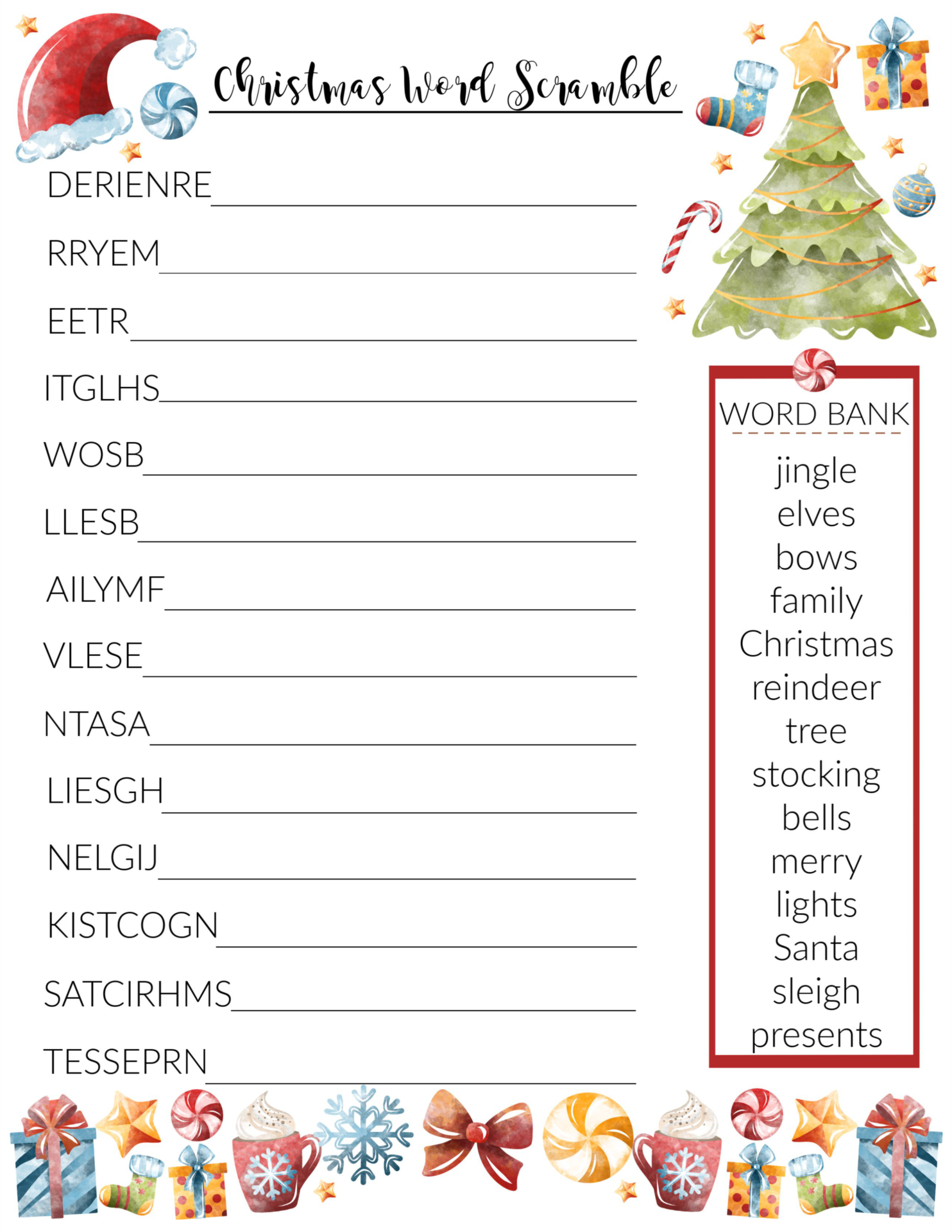 Christmas Games Activities 11 Free PDF Printables Printablee
