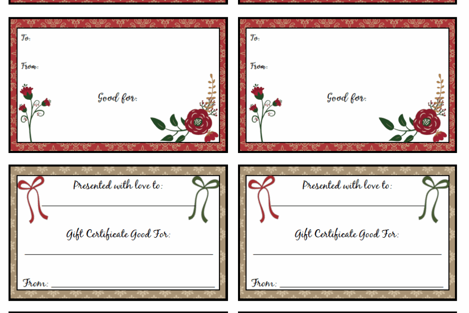Christmas Gift Card Template Printable Templates Free Printable
