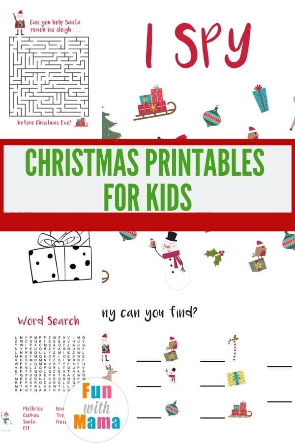 christmas activity packets printable