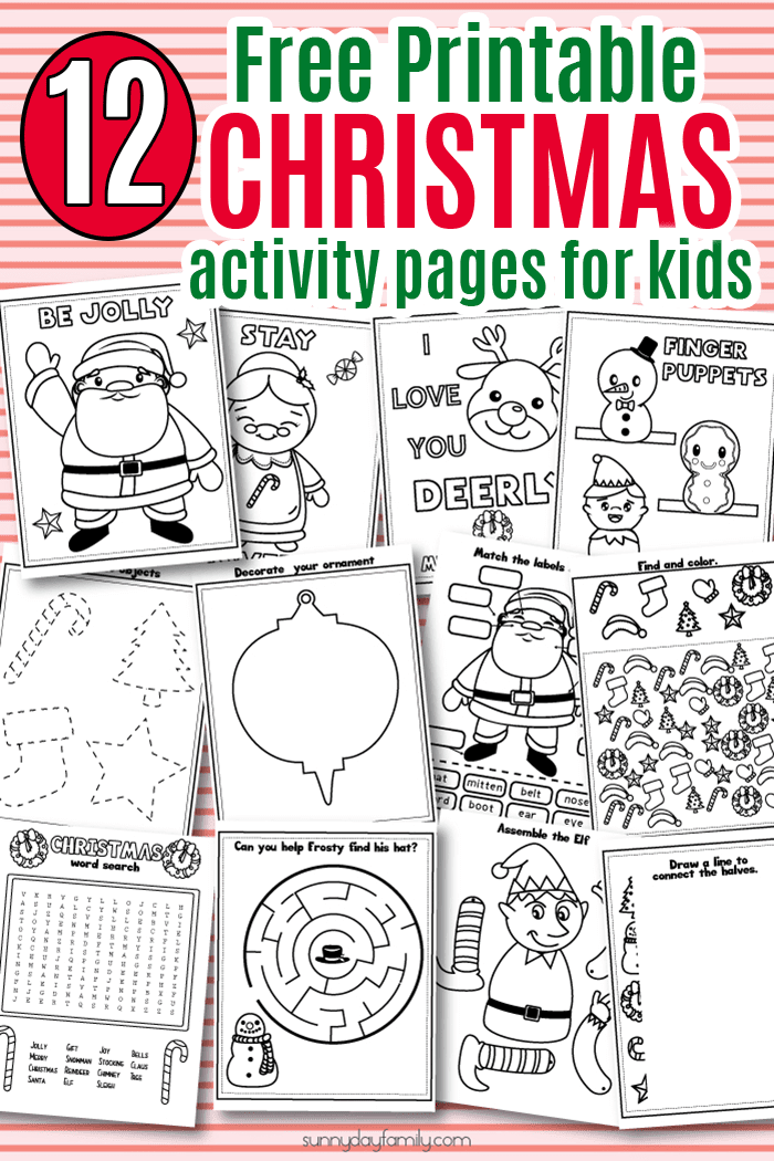 Christmas Printable Activity Sheets