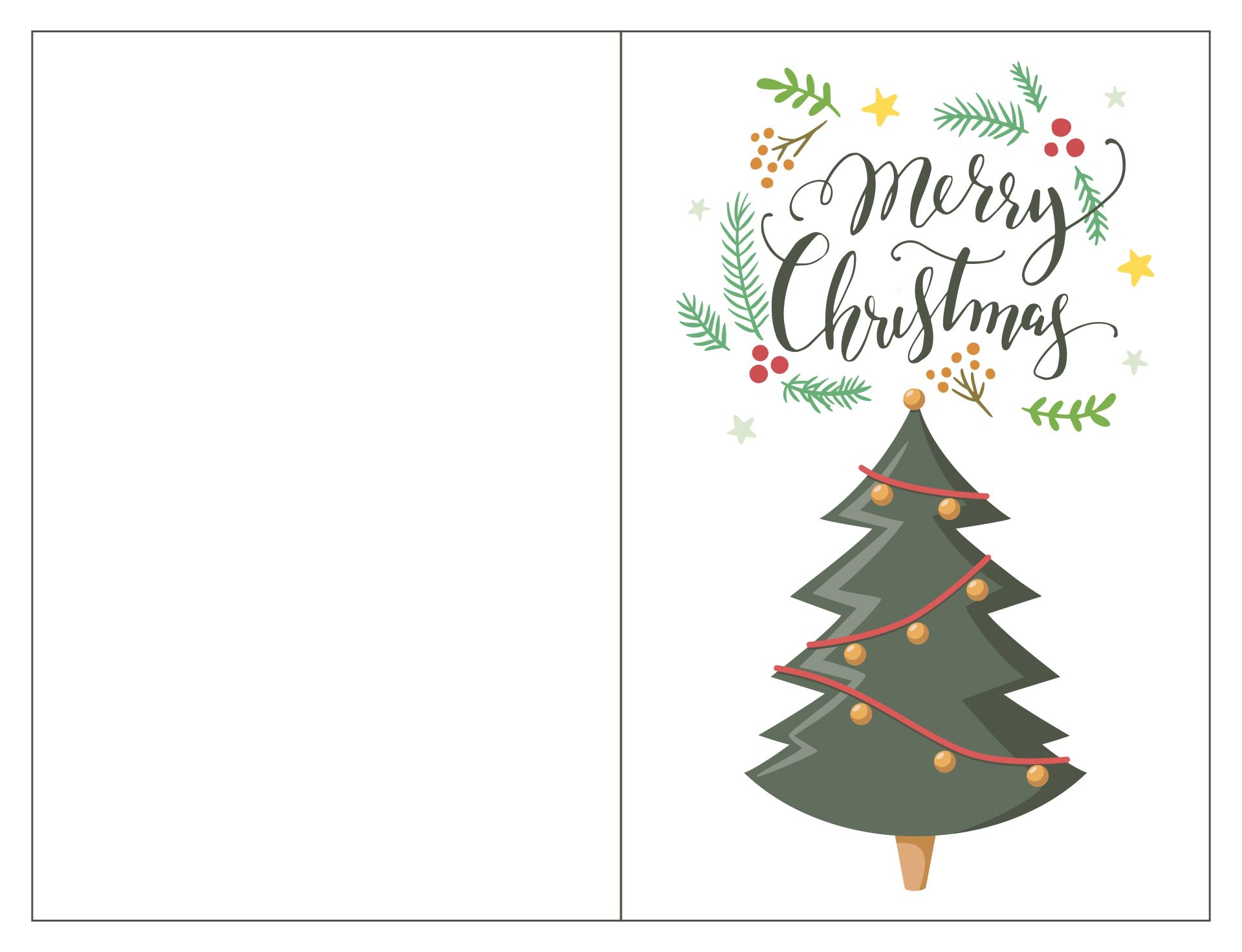 christmas card printable templates free