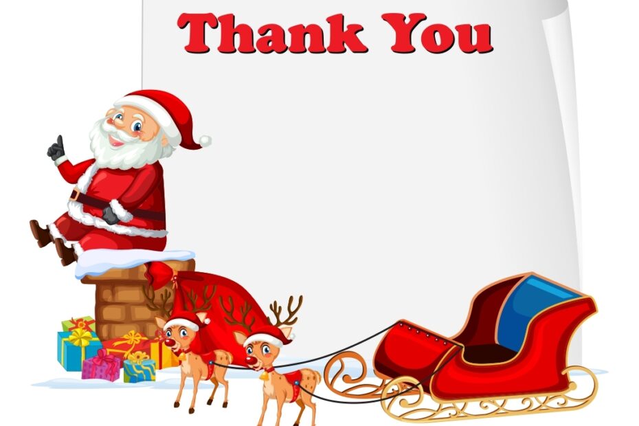 Christmas Thank You Card Templates 11 Free PDF Printables Printablee