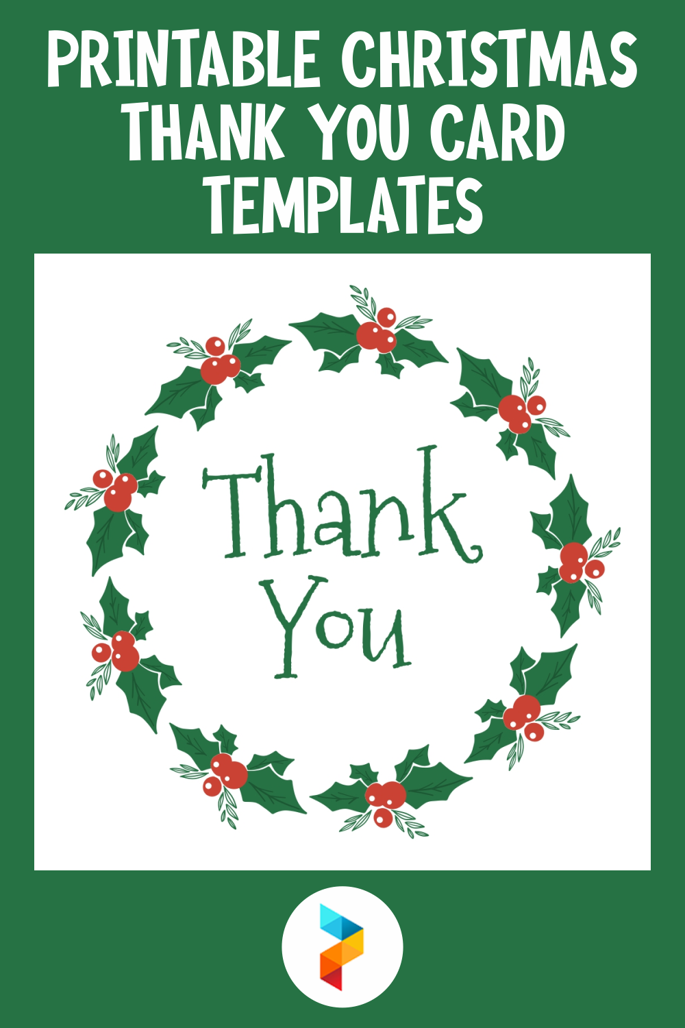 Christmas Thank You Card Templates 6 Free PDF Printables Printablee