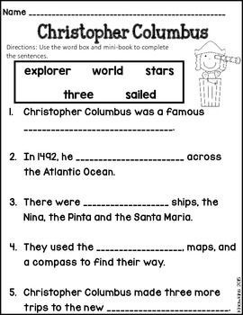 christopher columbus printable activities