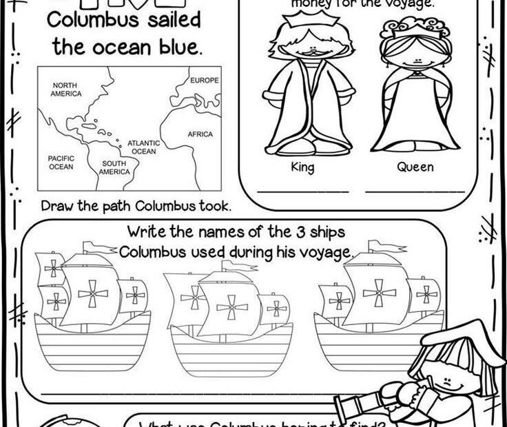 Christopher Columbus Printable Worksheet