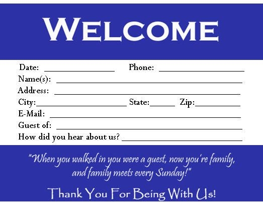 Church Visitor Card Template Word New Professional Template