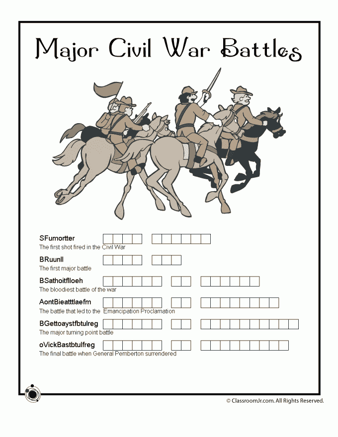 Civil War For Kids Woo Jr Kids Activities