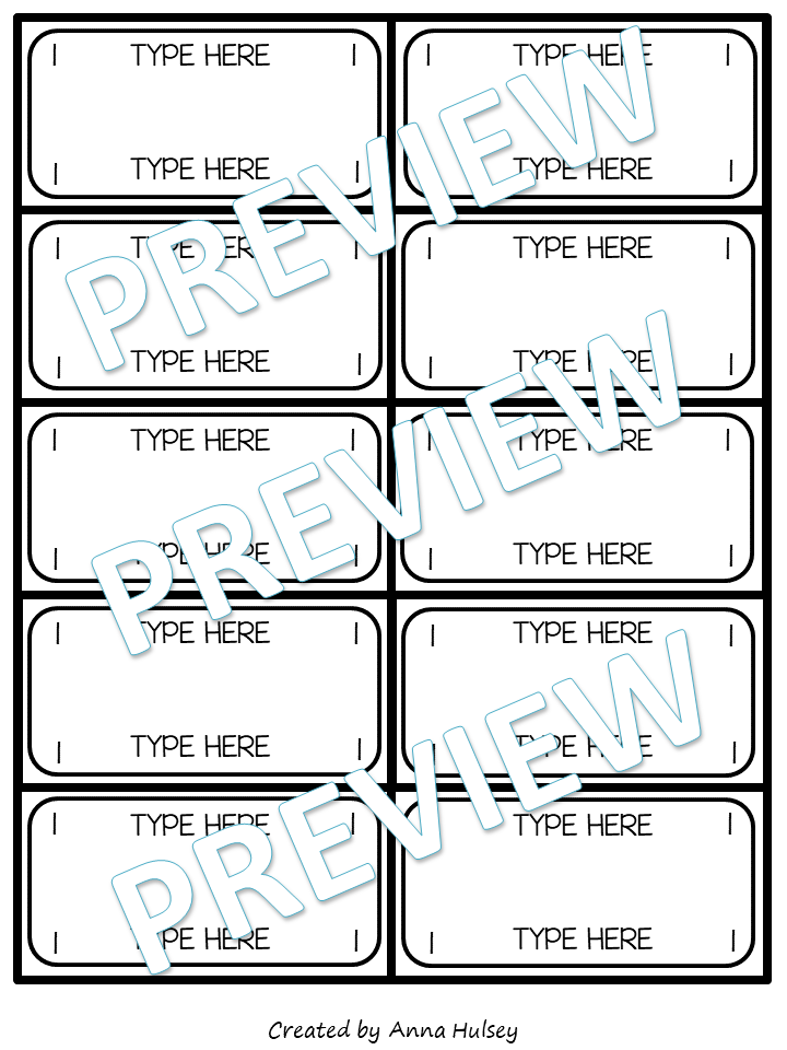 Classroom Economy Editable Dollars And Credit Card Templates My 