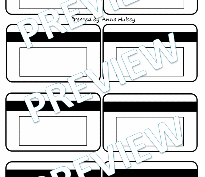 Classroom Economy Editable Dollars And Credit Card Templates My