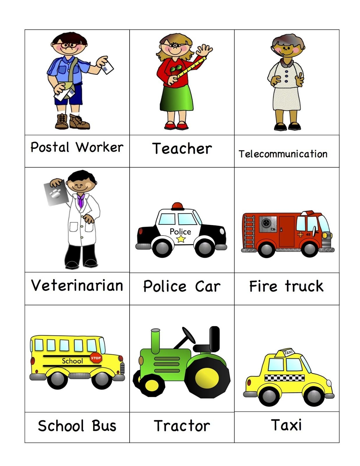 Community Helpers Free Printables