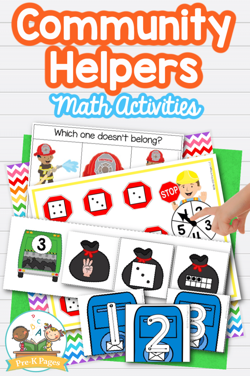 free printable community helpers math activities for preschoolers