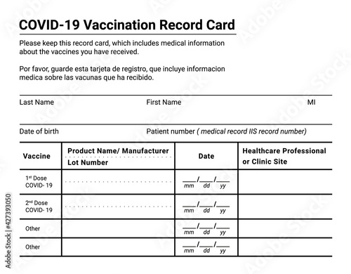 covid vaccine card printable template