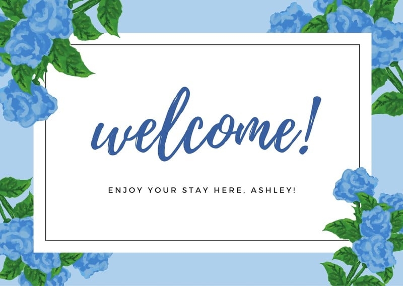 free printable group welcome card templates