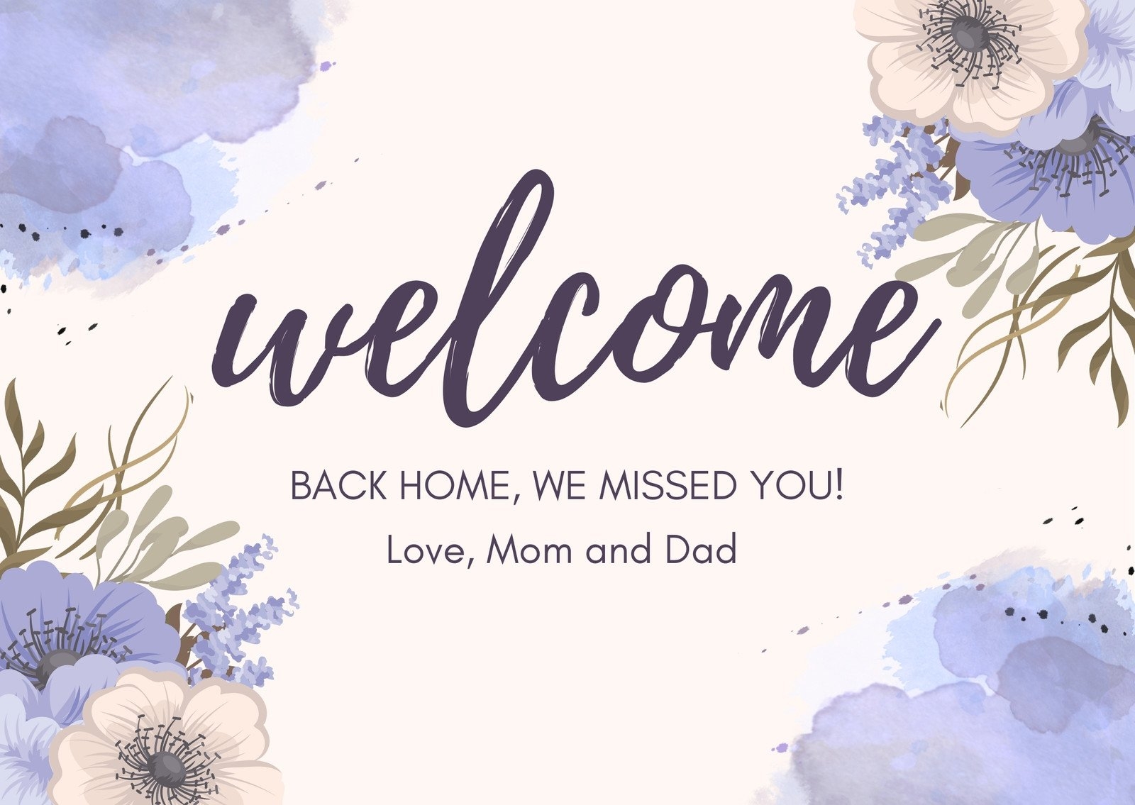 Customize 968 Welcome Cards Templates Online Canva Worksheets Library