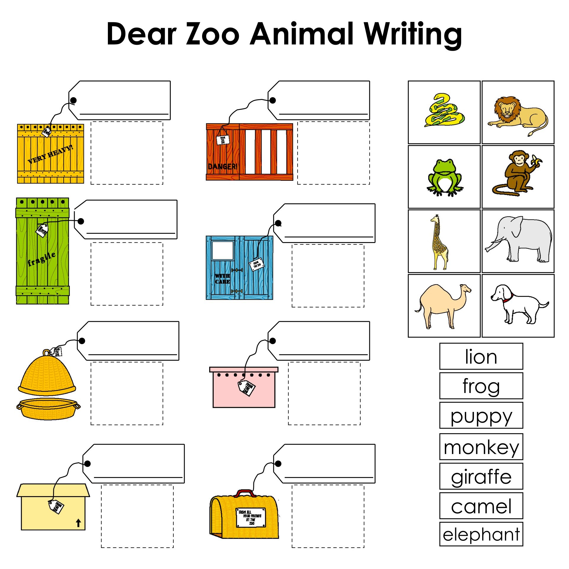 Dear Zoo 10 Free PDF Printables Printablee
