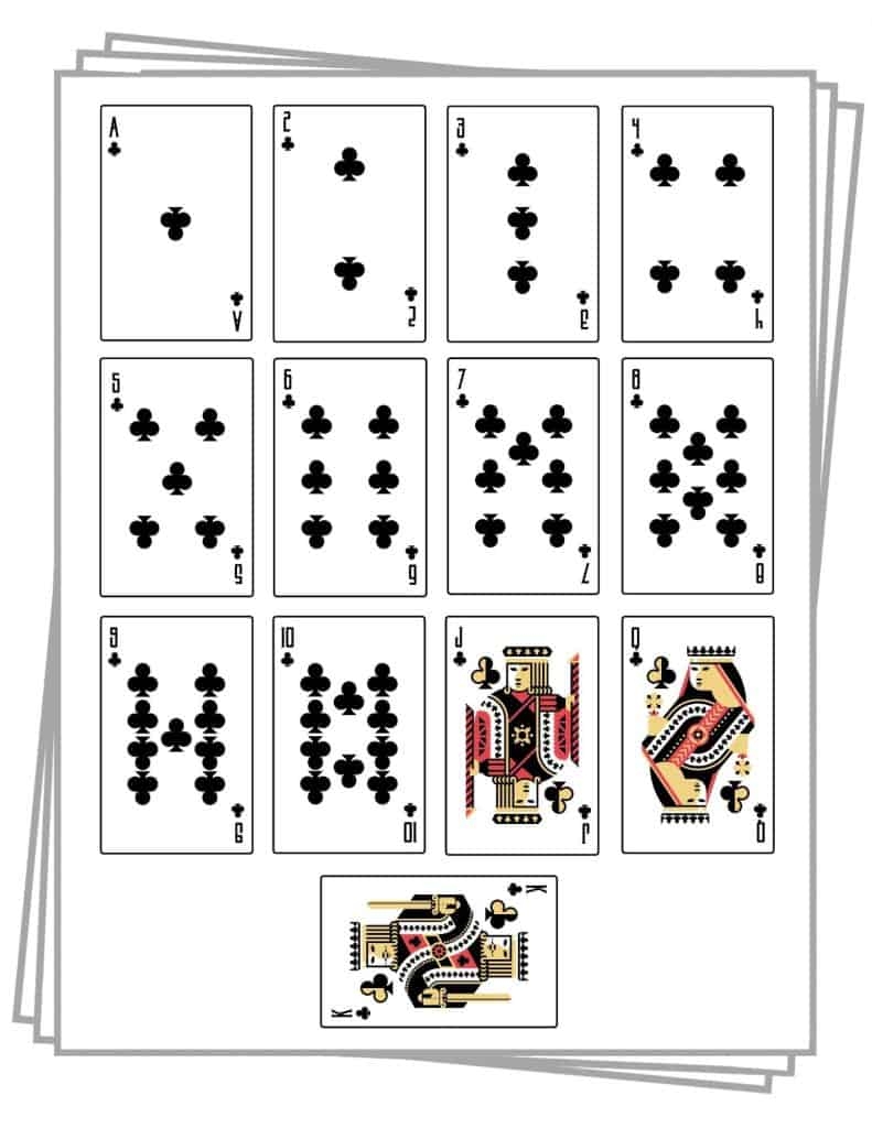 Deck Of Cards Template Free Free Printable