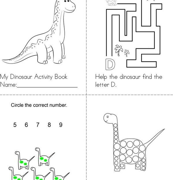 Dinosaur Activity Book Printable